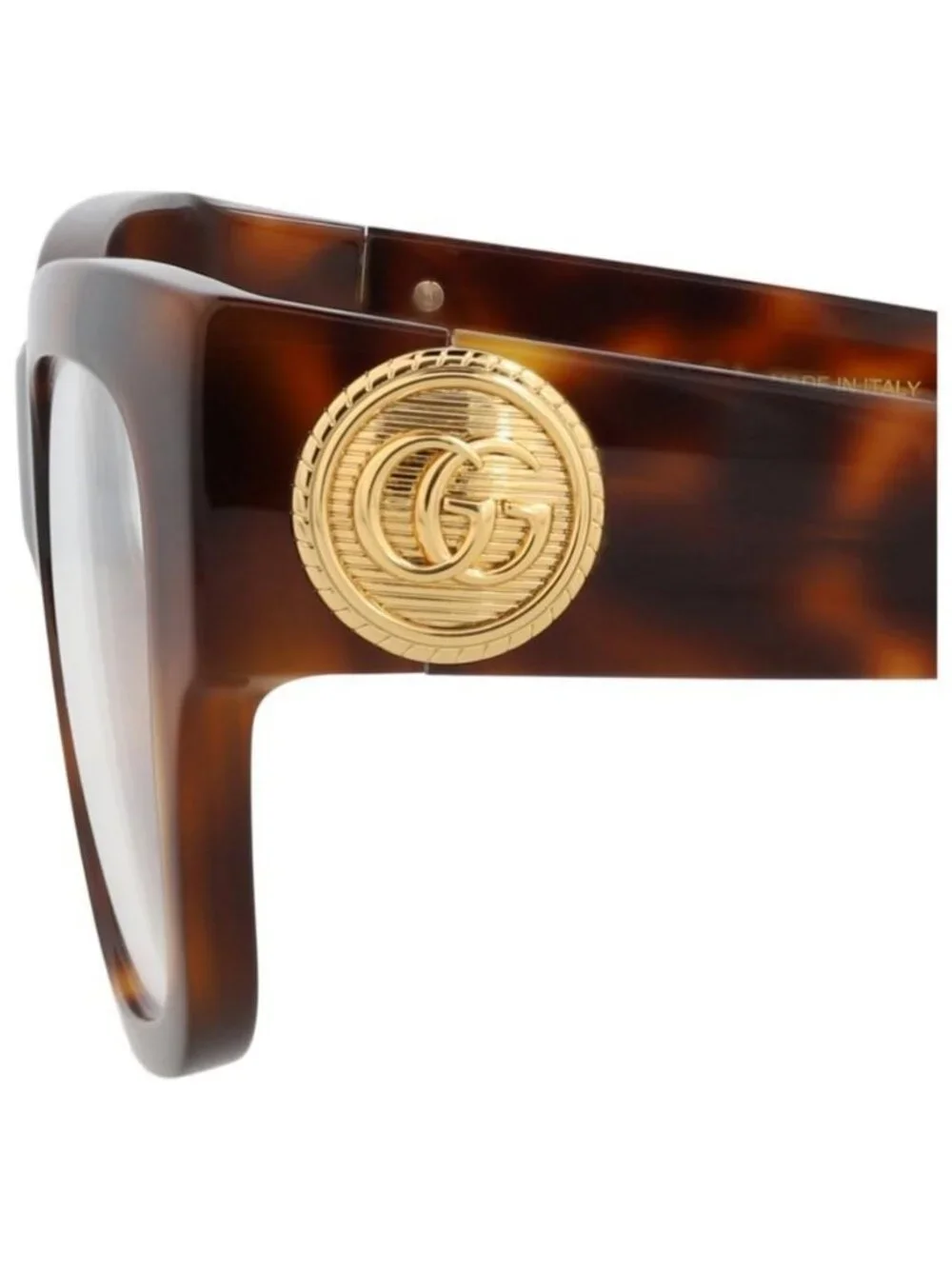 New Gucci Womens Square/Rectangle Havana Havana Transparent Fashion Designer Eye